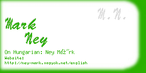 mark ney business card